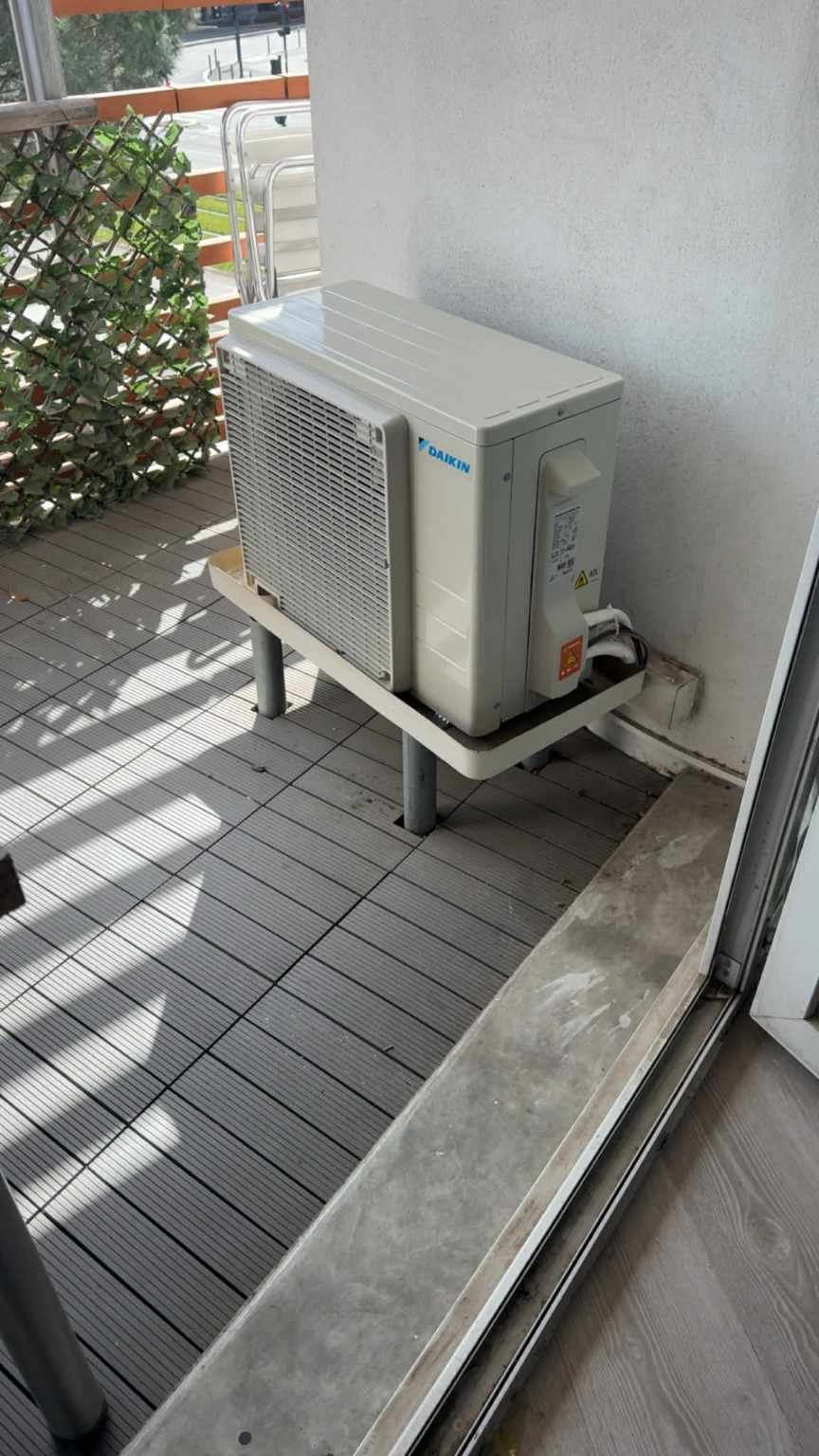 Pose climatisation terrasse